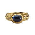 Devotional Ring, Gold and sapphire, British (?)